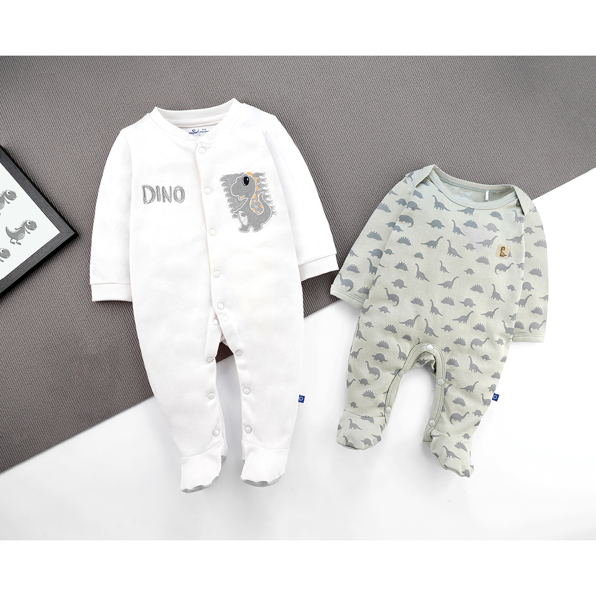 CLETA-2PC Sleep-suit set (Boys, 0-3 Months) - B & T Collections